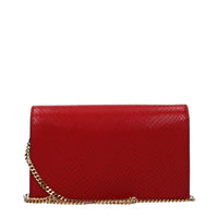 Versace Red Leather Clutch Bag