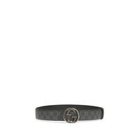 Gucci Black Calf Leather Bos Taurus Regular Belt