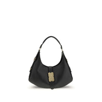 Ganni Black Calf Leather Bos Taurus Shoulder Bag