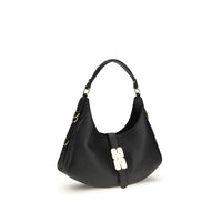 Ganni Black Calf Leather Bos Taurus Shoulder Bag