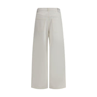 Agolde White Cotton Jeans Denim