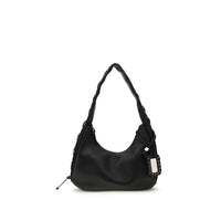 Ganni Black Recycled Leather Shoulder Bag