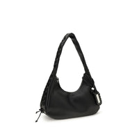 Ganni Black Recycled Leather Shoulder Bag