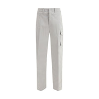 Fendi Silver Cotton Cargo Pants