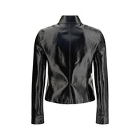 Courrèges Black Cotton Full-Length Jacket