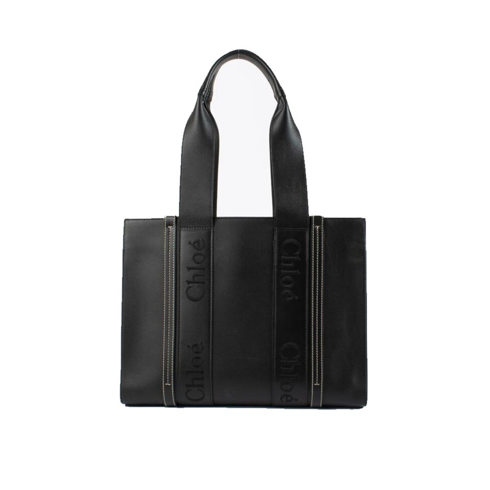 Chloé Black Leather Tote Bag