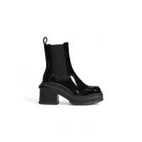 Armani Exchange Black Polyester Ankle Boots