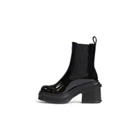 Armani Exchange Black Polyester Ankle Boots