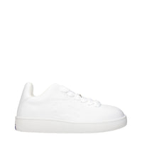 Burberry White Leather Low Top Sneakers