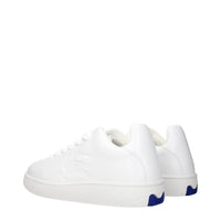 Burberry White Leather Low Top Sneakers