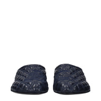 Burberry Blue Leather Slippers