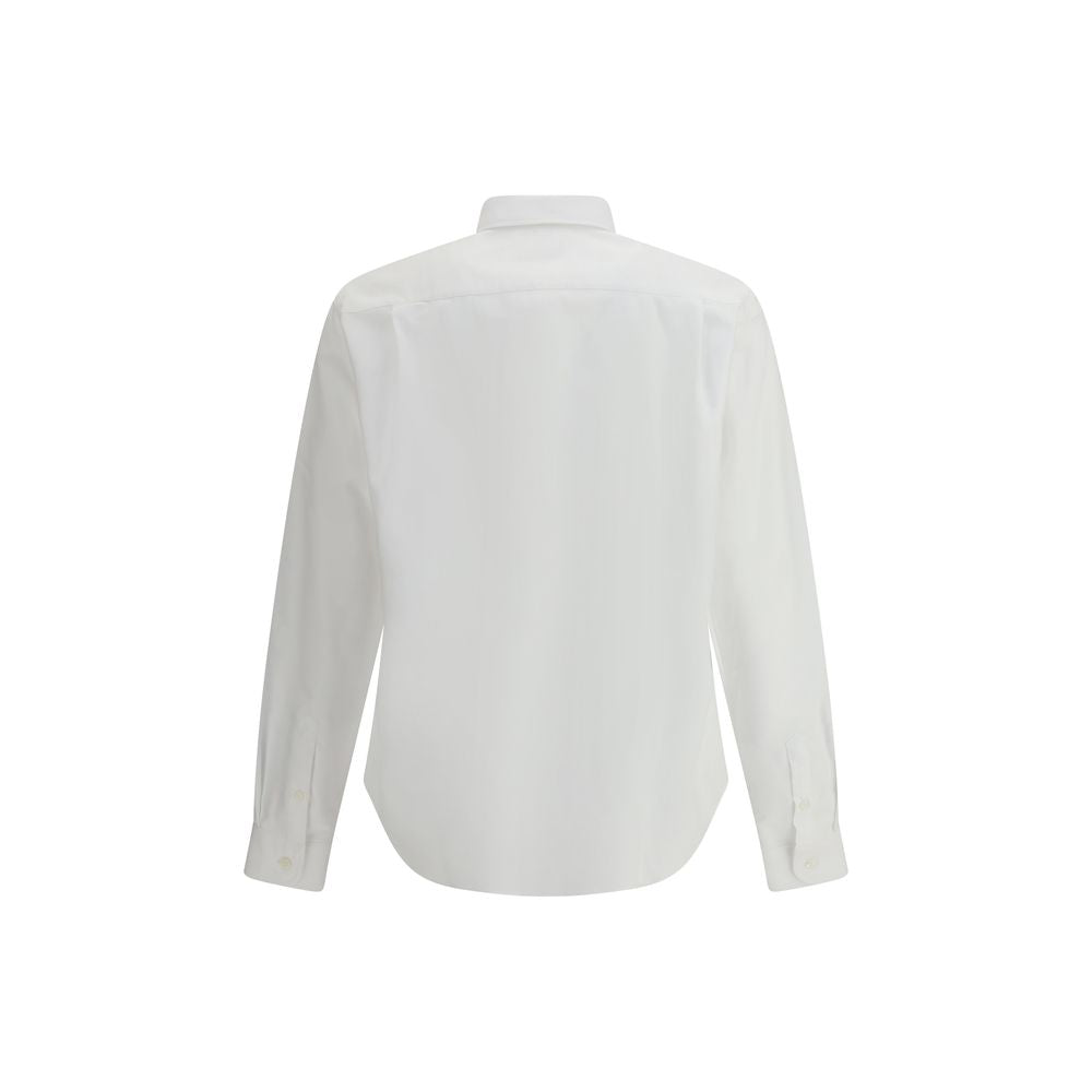 Prada White Fleece Wool Dress Shirt