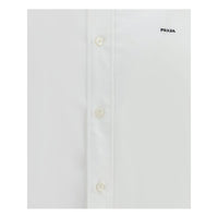Prada White Fleece Wool Dress Shirt