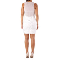 Met White Polyester Cocktail Dress