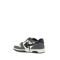 Off-White Gray Calf Leather Bos Taurus Low Top Sneakers