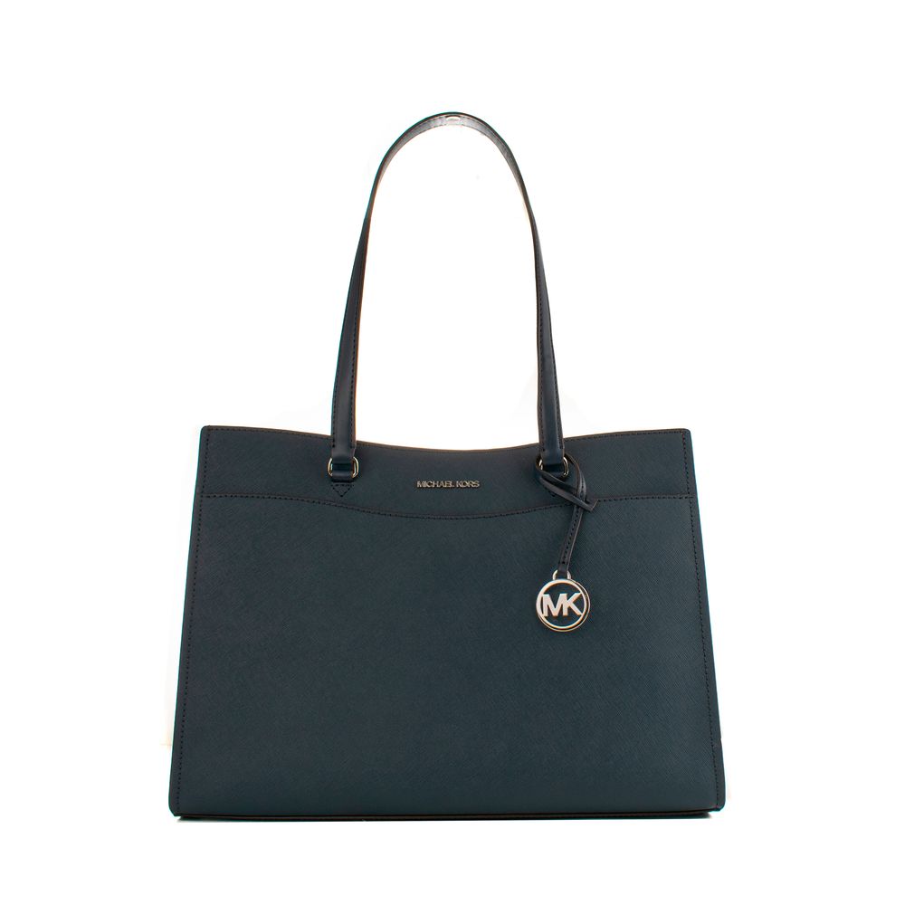 Michael Kors Blue Leather Tote Bag