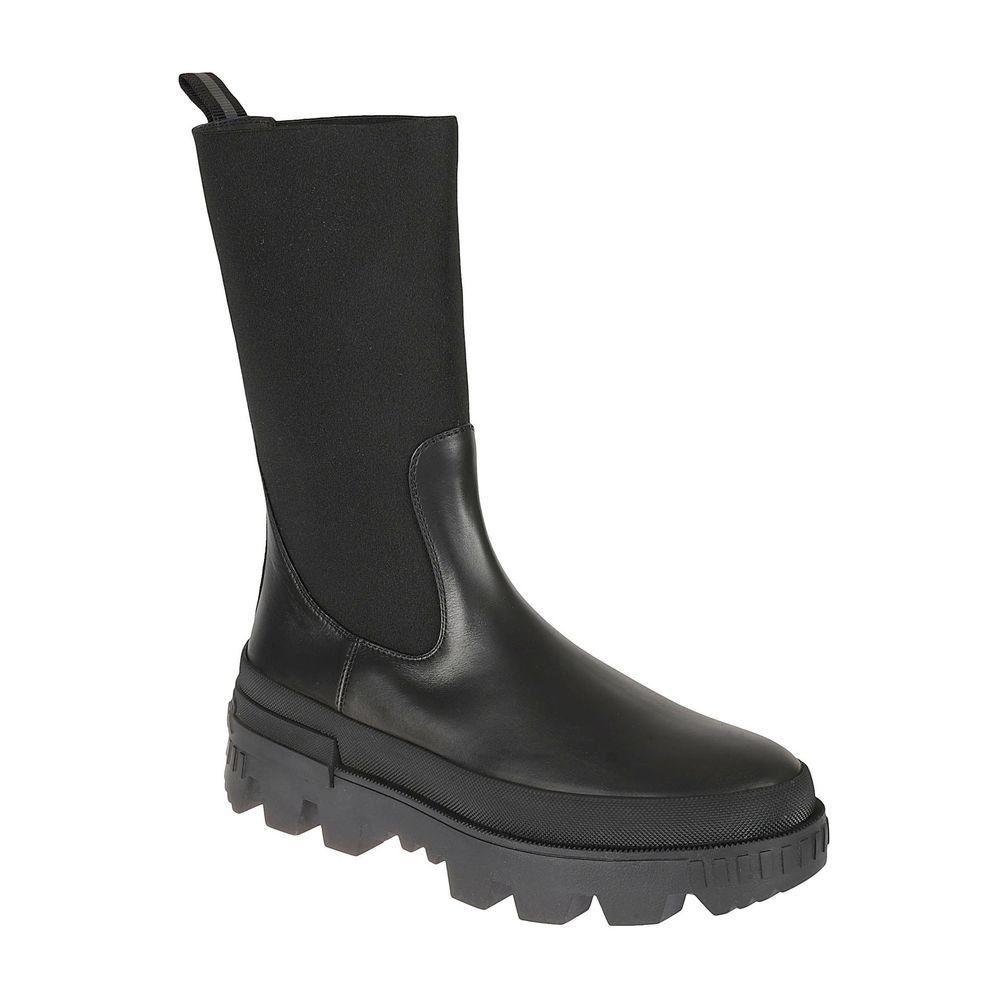 Moncler Black Calfskin Ankle Boots