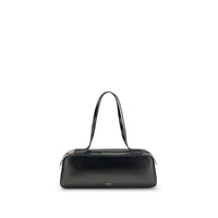 Khaite Black Calf Leather Bos Taurus Shoulder Bag