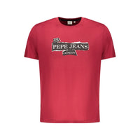 Pepe Jeans Red Cotton Men T-Shirt