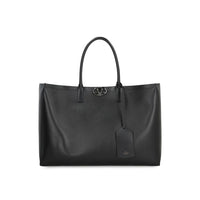 Valentino Garavani Black Calfskin Tote Bag