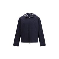 Burberry Blue Polyester Jackets And Coat