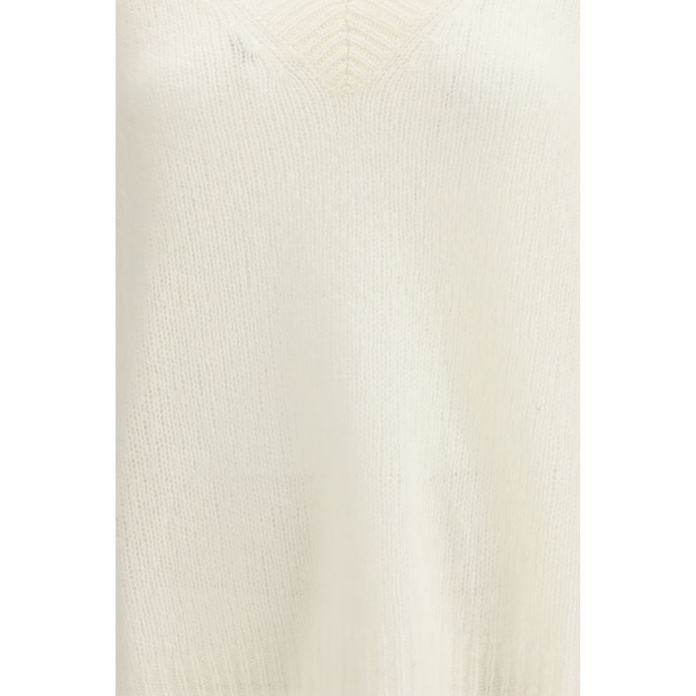 Lisa Yang White Cashmere Sweatshirt