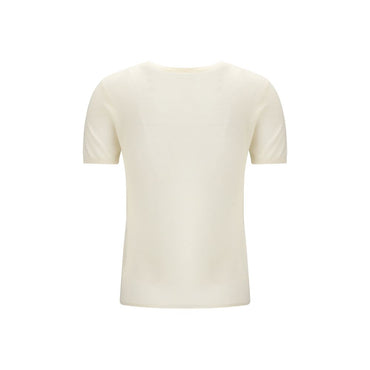 Lisa Yang White Cashmere T-Shirt