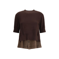 Sacai Blue Cotton Sweatshirt