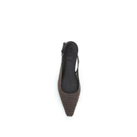 Brunello Cucinelli Brown Calf Leather Bos Taurus Ballet Flats