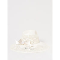 Borsalino White Paper Straw Sunhat