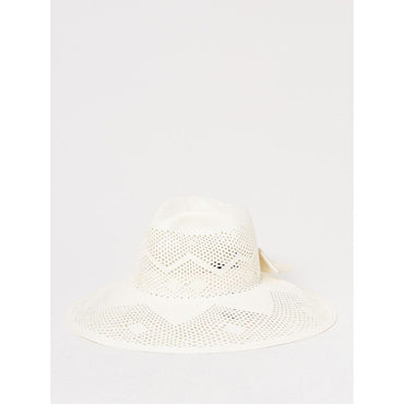 Borsalino White Paper Straw Sunhat