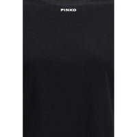 PINKO Black Cotton T-Shirt