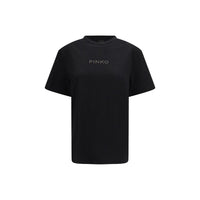 PINKO Black Cotton T-Shirt