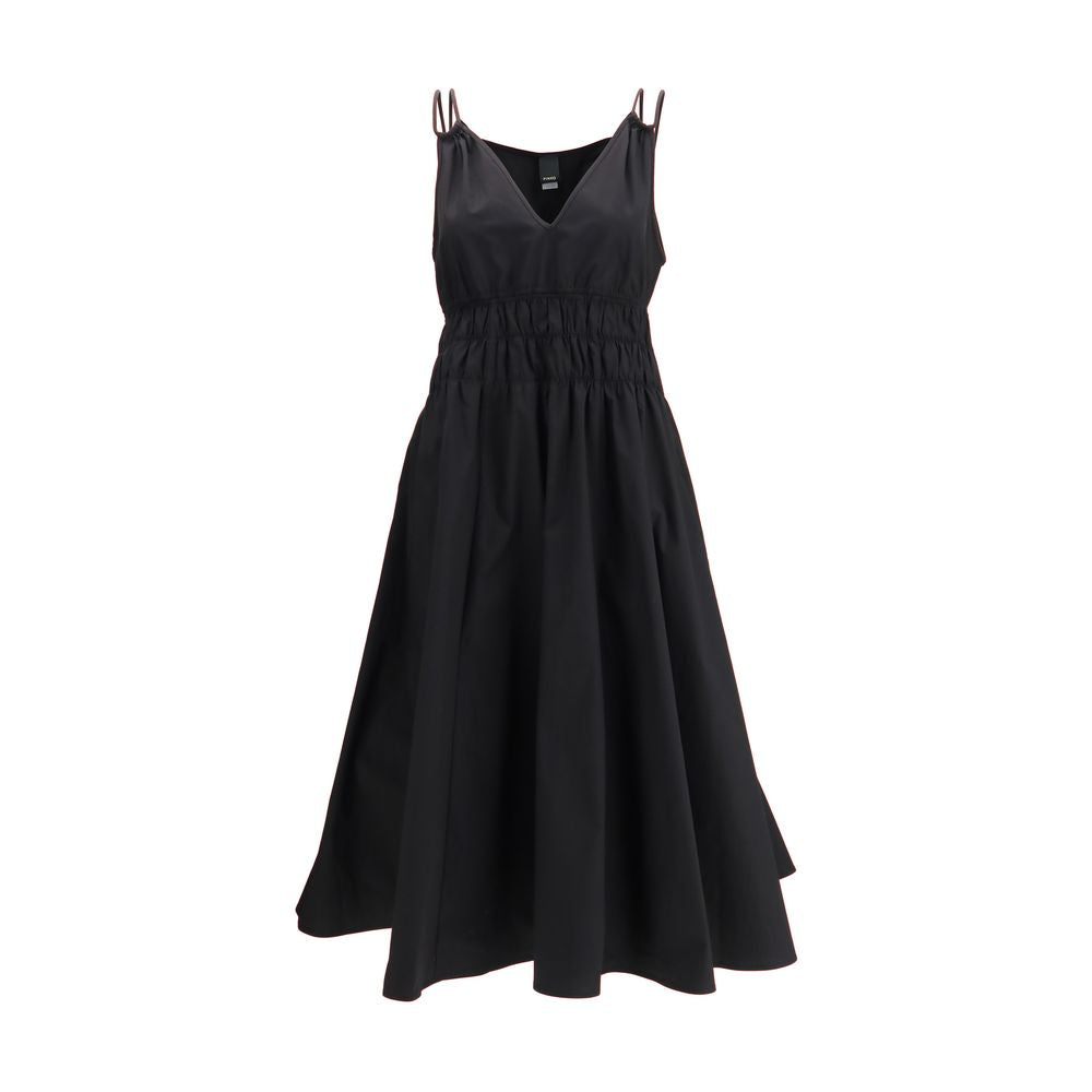 PINKO Black Cotton Casual Dress
