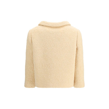Valentino Cream Fleece Wool Coat