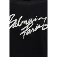 Balmain Black Cotton T-Shirt