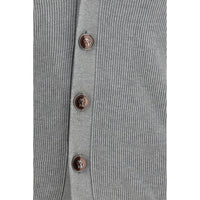 Brunello Cucinelli Gray Cotton Cardigan