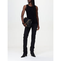 Saint Laurent Black Cotton Straight-Leg Jeans