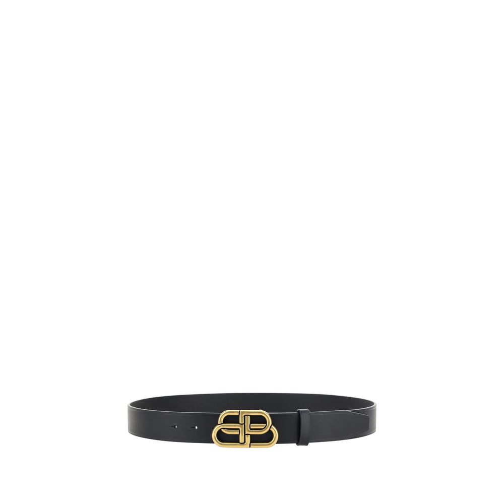 Balenciaga Black Calf Leather Bos Taurus Regular Belt
