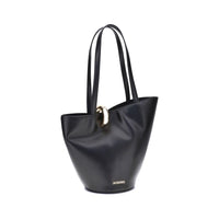 Jacquemus Black Calf Leather Bos Taurus Shoulder Bag