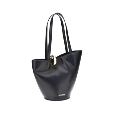 Jacquemus Black Calf Leather Bos Taurus Shoulder Bag
