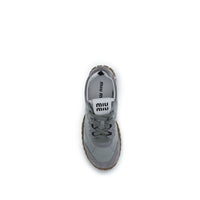 Miu Miu Gray Recycled Polyamide Athletic Sneakers