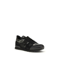 Valentino Garavani Black Lamb Ovis Aries Aries Athletic Sneakers