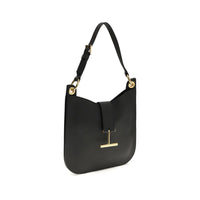 Tom Ford Black Calf Leather Bos Taurus Shoulder Bag
