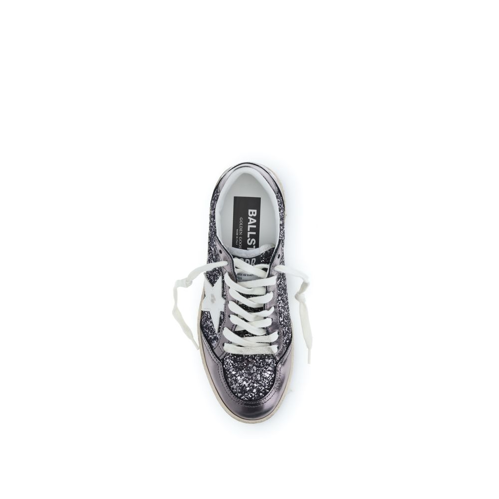 Golden Goose Gray Calf Leather Bos Taurus Low Top Sneakers