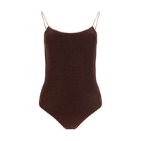 Oséree Brown Metal One-Piece Swimsuit