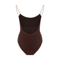 Oséree Brown Metal One-Piece Swimsuit