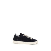 Kiton Blue Calf Leather Bos Taurus Low Top Sneakers