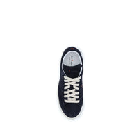 Kiton Blue Calf Leather Bos Taurus Low Top Sneakers
