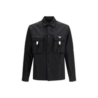 Prada Black Recycled Polyamide Jackets And Coat